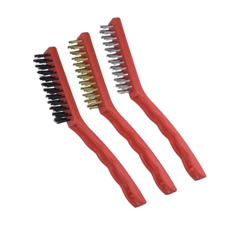 ⁨Zestaw szczotek 3szt, 3-rzędowe, 225mm, uchwyt plastik⁩ w sklepie Wasserman.eu