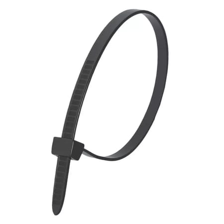 ⁨Nylonowe opaski zaciskowe czarne 3,6x200mm (100szt.)⁩ w sklepie Wasserman.eu