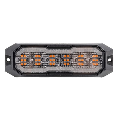 ⁨Lampa ostrzegawcza pomarańczowa z funkcją świateł pozycyjnych i obrysówki led r65 r148 12v 24v 24w amio-04859⁩ w sklepie Wasserman.eu