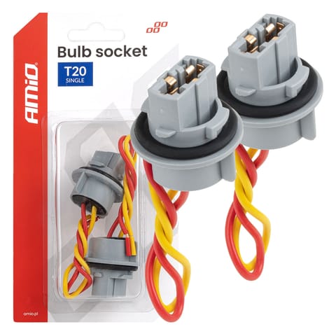 ⁨Oprawa gniazdo żarówki t20 led 12v w21w wy21w w3x16d 7440 t20 2szt. amio-04833⁩ w sklepie Wasserman.eu