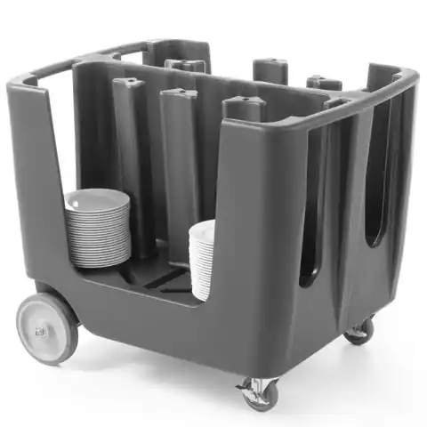⁨Wózek cateringowy z pokrowcem do transportu talerzy do 300mm⁩ w sklepie Wasserman.eu