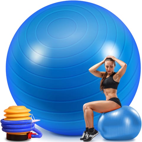 ⁨Piłka gimnastyczna rehabilitacyjna 65cm fitness do ćwiczeń duża joga+pompka -s062⁩ w sklepie Wasserman.eu