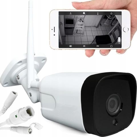 ⁨Bezprzewodowa kamera wifi ip zewnętrzna 1080p full hd 2mpx alarm monitoring⁩ w sklepie Wasserman.eu