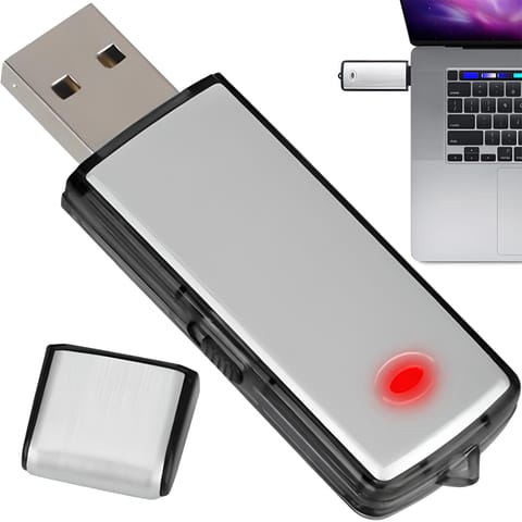 ⁨Dyktafon szpiegowski mini podsłuch pendrive rejestrator głosu usb 8gb 16h -e285⁩ w sklepie Wasserman.eu