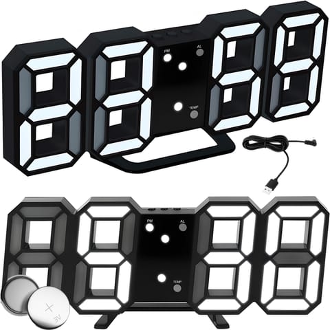 ⁨Zegar elegroniczny led budzik termometr alarm data - e290⁩ w sklepie Wasserman.eu