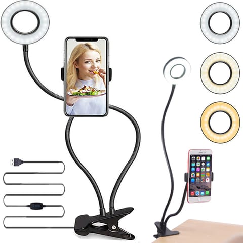 ⁨Lampa do selfie led lampka telefonu pierścieniowa -e535⁩ w sklepie Wasserman.eu