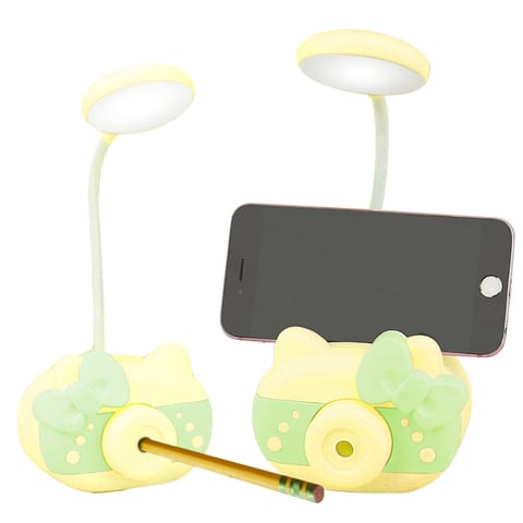 ⁨Lampka biurkowa na biurko lampa led z temperówką - wysyłamy żółtą e320-2⁩ w sklepie Wasserman.eu