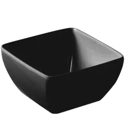⁨Melamine food bowl black 190 x 190 x 90 mm - Hendi 566206⁩ at Wasserman.eu