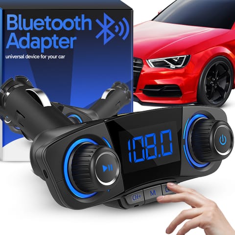 ⁨Transmiter fm bluetooth 5.0 usb wielofunkcyjny 8w1 -e666⁩ w sklepie Wasserman.eu