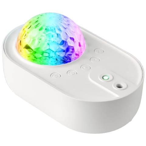 ⁨Lampka nocna projektor gwiazd nieba 2w1 obrotowa 3 dźwięki natury + pilot⁩ w sklepie Wasserman.eu