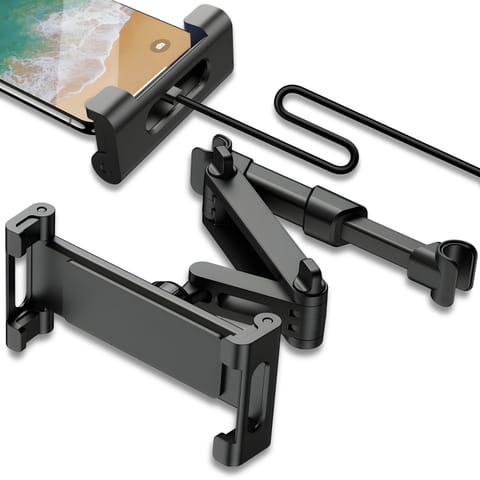 ⁨Uchwyt samochodowy na telefon tablet zagłówek teleskopowy xl uniwersalny⁩ w sklepie Wasserman.eu