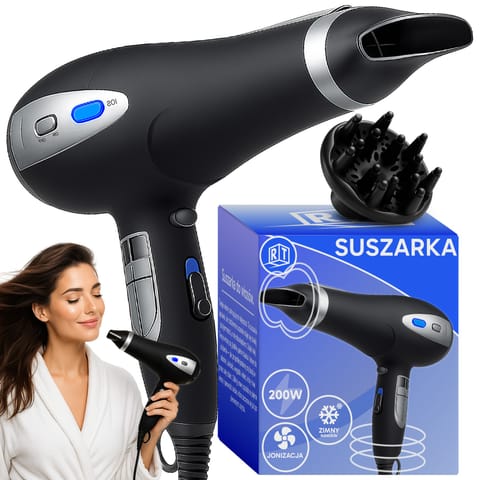 ⁨Suszarka do włosów 5w1 2000w jonizacja dyfuzor koncentrator zimny nawiew⁩ w sklepie Wasserman.eu