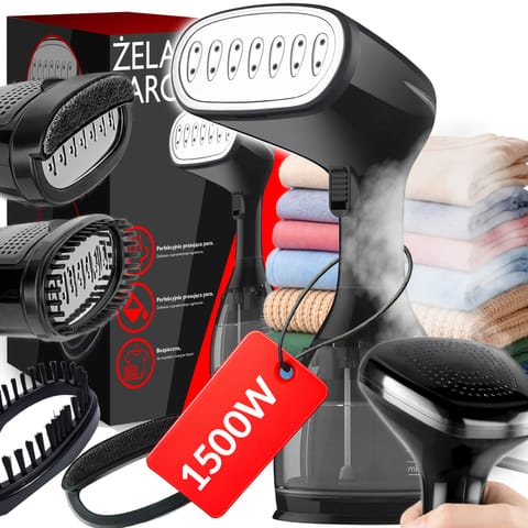 ⁨Parownica do ubrań żelazko parowe steamer parowy zestaw akcesoria 1500w 7w1 -or1078⁩ w sklepie Wasserman.eu