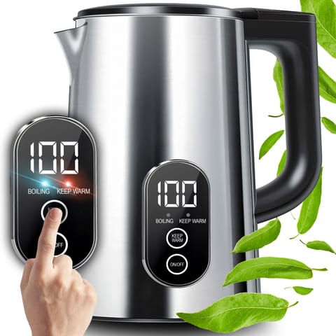 ⁨Czajnik elektryczny z regulacją temperatury 1,8l dotykowystalowy 1800w⁩ w sklepie Wasserman.eu