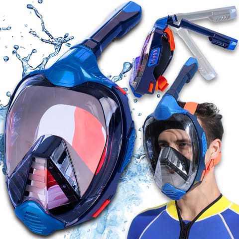 ⁨Maska do nurkowania snorkelingu na całą twarz do wody l/xl pełnotwarzowa - sr255⁩ w sklepie Wasserman.eu