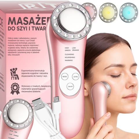 ⁨Mezoterapia bezigłowa masażer ems urządzenie do masażu twarzy lifting - u104-1⁩ w sklepie Wasserman.eu