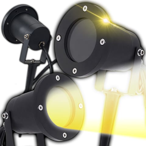 ⁨2x lampa ogrodowa led wbijana reflektor z przewodem do ogrodu metalowa ip65⁩ w sklepie Wasserman.eu