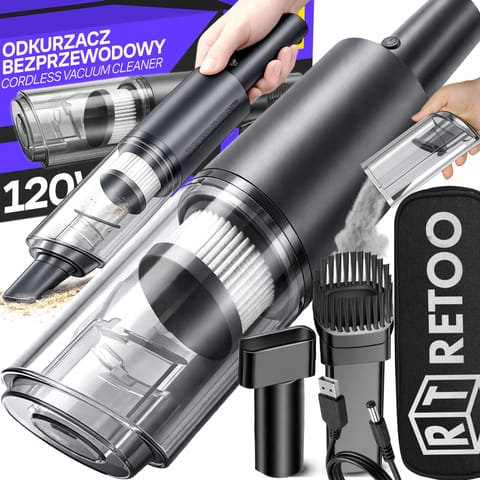 ⁨Bezprzewodowy odkurzacz samochodowy 120w ręczny mocny filtr hepa+końcówki - or1337⁩ w sklepie Wasserman.eu