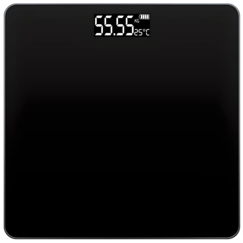 ⁨Waga łazienkowa scale elektroniczna szklana lcd kg - kwadratowa o202⁩ w sklepie Wasserman.eu