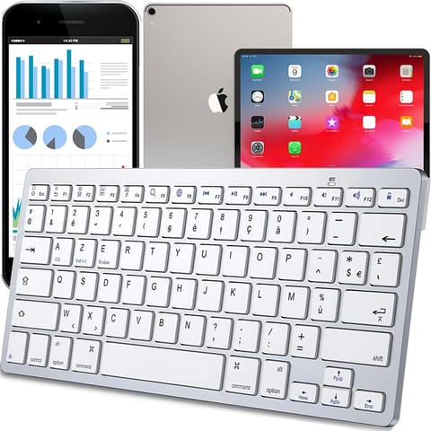 ⁨Klawiatura bezprzewodowa bluetooth membranowa smart tv pc ios win android⁩ w sklepie Wasserman.eu