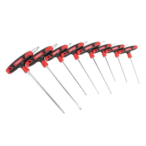 ⁨Zestaw kluczy torx z rękojeścią poprzeczną 8szt. amio-04827⁩ w sklepie Wasserman.eu
