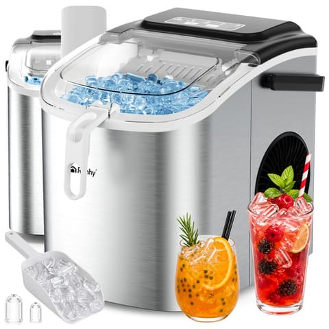 ⁨Kostkarka do lodu 1,2l srebrna + łopatka Ruhhy⁩ w sklepie Wasserman.eu