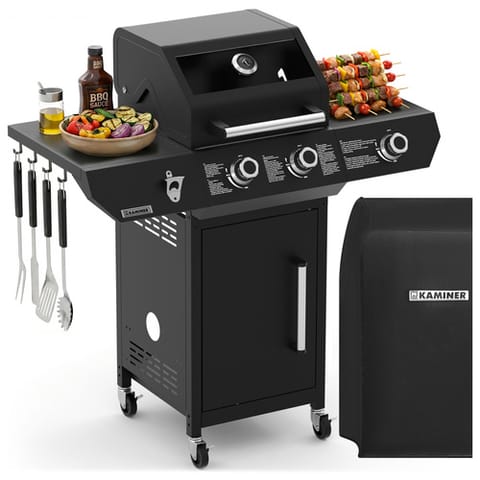 ⁨Grill gazowy 2+1 10kW Varen Black 3.0 Kaminer⁩ w sklepie Wasserman.eu