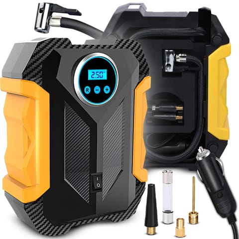 ⁨Pompka elektryczna kompresor samochodowy sprężarka do kół 12v lcd led -er1252⁩ w sklepie Wasserman.eu