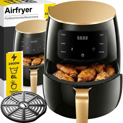 ⁨Frytkownica beztłuszczowa air fryer 6l powietrzna piekarnik 2400w - or1294⁩ w sklepie Wasserman.eu