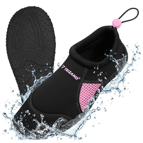 ⁨Buty do wody czarno-różowe- rozmiar 37 5mm Trizand⁩ w sklepie Wasserman.eu