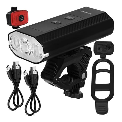 ⁨Lampka rowerowa LED 1300lm + tylna lampa Trizand⁩ w sklepie Wasserman.eu