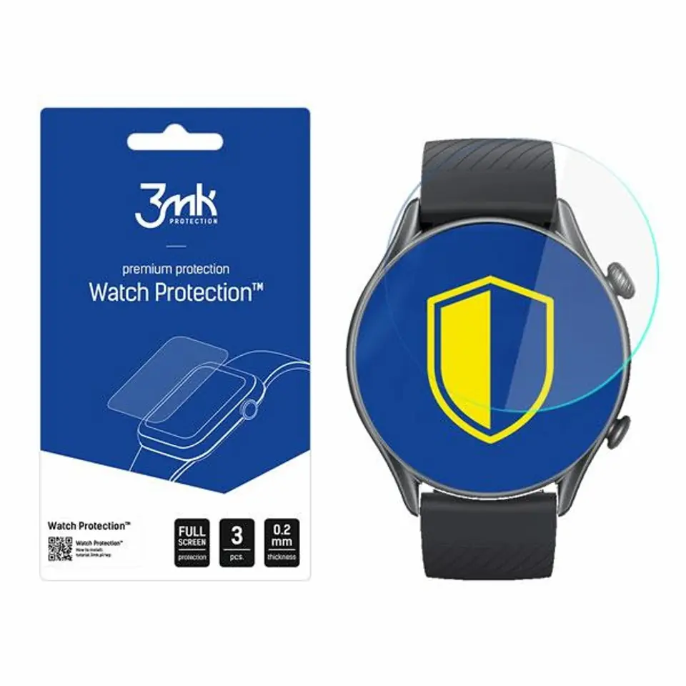 ⁨3MK Folia ARC Xiaomi Amazfit GTR 3 Watch Fullscreen Folia⁩ w sklepie Wasserman.eu