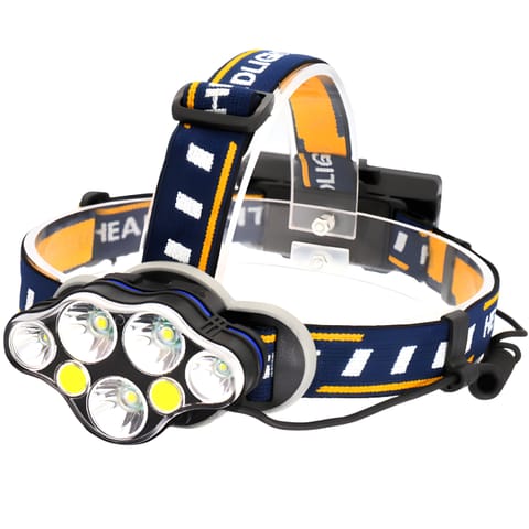 ⁨Latarka czołowa 8 led cree cob czołówka mocna wodoodporna akumulatorowa usb⁩ w sklepie Wasserman.eu