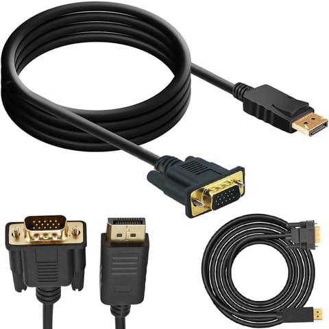 ⁨Przejściówka adapter displayport do vga konwerter -e375⁩ w sklepie Wasserman.eu