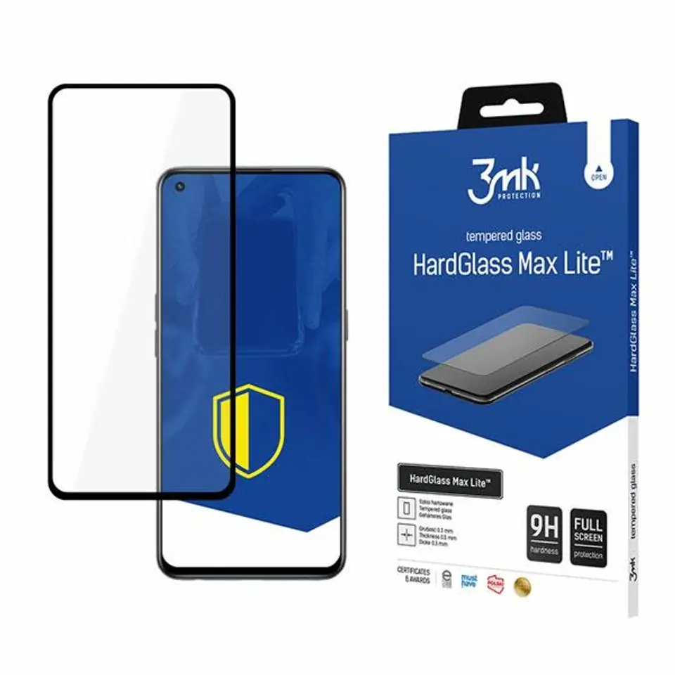 ⁨3MK HardGlass Max Lite Realme GT Master czarny/black⁩ w sklepie Wasserman.eu