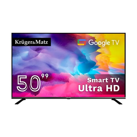 ⁨Telewizor Kruger&Matz 50" UHD Google TV 5.0  DVB-T2/T/C  H.265  HEVC⁩ w sklepie Wasserman.eu