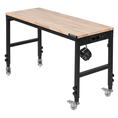 ⁨WORKBENCH,POWER 122x51x75-97.5CM,4 WHEELS,MAX 500KG, PROLINE⁩ at Wasserman.eu