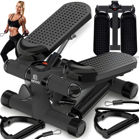 ⁨Stepper steper prosty z linkami do ćwiczeń regulacja fitness licznik lcd - s242-1⁩ w sklepie Wasserman.eu