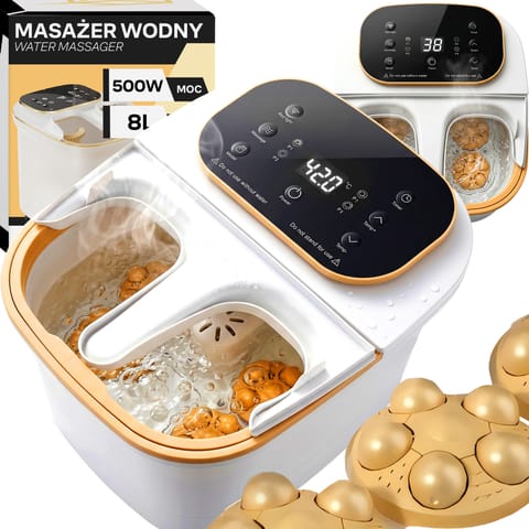 ⁨Masażer do stóp wodny hydromasażer nóg podgrzewany głowice rolki lcd 500w er1111⁩ w sklepie Wasserman.eu
