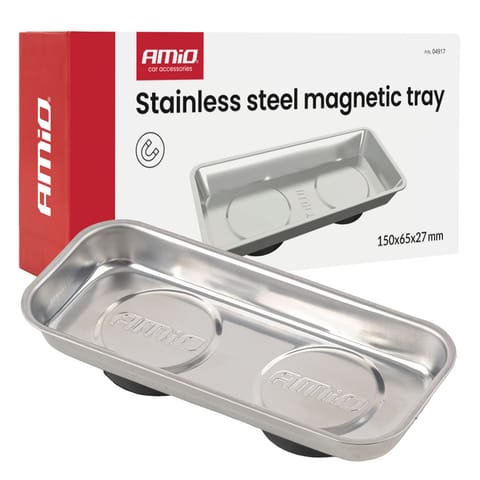 ⁨Miska magnetyczna ze stali nierdzewnej 150x65x27mm amio-04917⁩ w sklepie Wasserman.eu