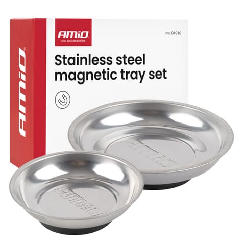 ⁨Zestaw misek magnetycznych ze stali nierdzewnej 110mm 150mm amio-04916⁩ w sklepie Wasserman.eu