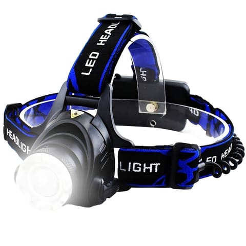 ⁨Latarka czołowa czołówka led mocna cob lampka xxl⁩ w sklepie Wasserman.eu