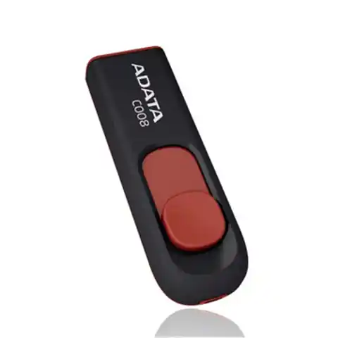 ⁨ADATA C008 8 GB, USB 2.0, Black/Red⁩ at Wasserman.eu