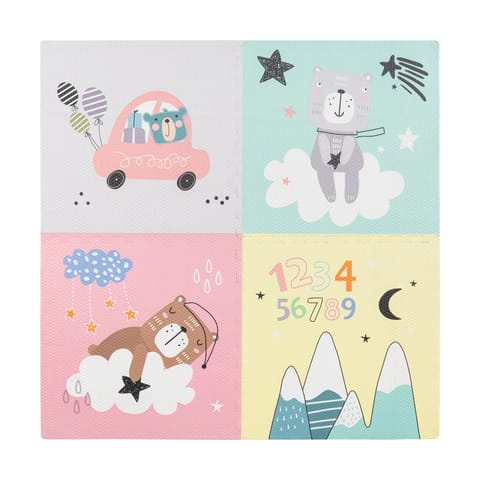 ⁨Mata edukacyjna dla dzieci, puzzle 120 x 120 cm, misie⁩ w sklepie Wasserman.eu