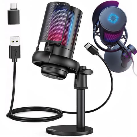 ⁨Mikrofon gamingowy usb do komputera pop-filter pojemnościowy wycisz funkcja⁩ w sklepie Wasserman.eu