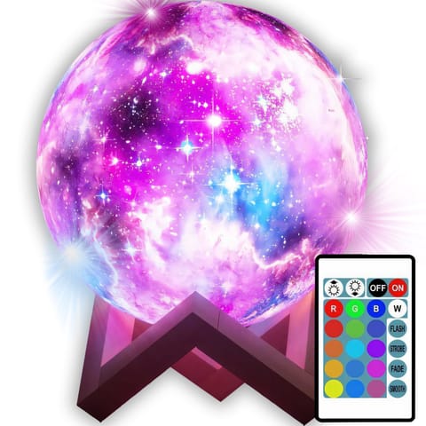 ⁨Lampka lampa nocna księżyc świecący 3d moon rgb pilot led light moonlight⁩ w sklepie Wasserman.eu