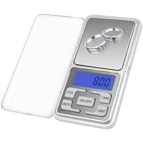 ⁨Waga jubilerska elektroniczna 200g/0,01g na baterie mała kieszonkowa e056⁩ w sklepie Wasserman.eu