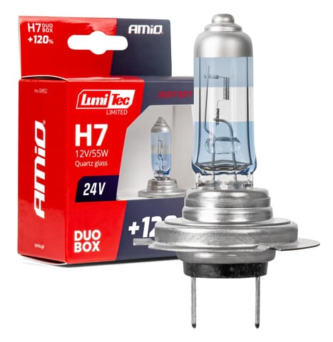 ⁨Żarówki halogenowe h7 24v 70w px26d lumitec limited +120% duo amio-04952⁩ w sklepie Wasserman.eu