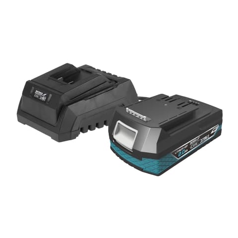 ⁨Zestaw ded7032 2,0ah akumulator + ded7038 ładowarka⁩ w sklepie Wasserman.eu