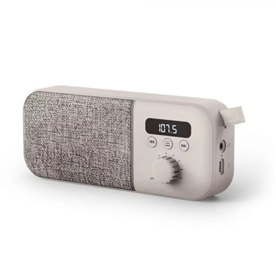 Energy Sistem Fabric Box Radio FM 3 W, kremowy w sklepie Wasserman.eu